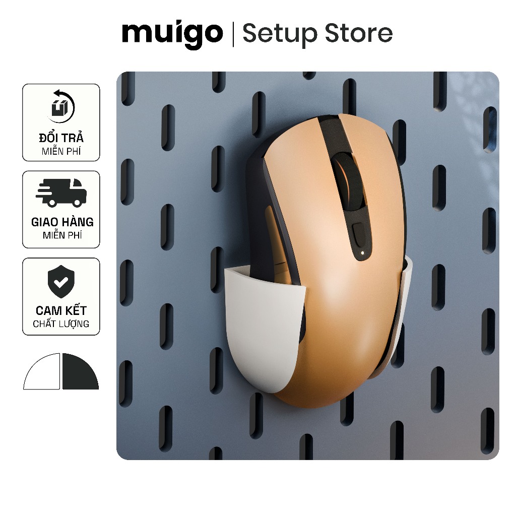 Móc đỡ chuột PC cho bảng pegboard lỗ dọc so le | Phụ Kiện Pegboard Đa Năng