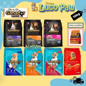 Thức ăn hạt Ganador - Fib's [ 10kg ] : Thức ăn hạt khô cho CHÓ Con & Trưởng Thành, nhiều dinh dưỡng