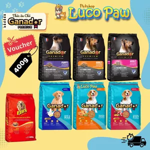Thức ăn hạt Ganador - Fib's [ 400g ] : Thức ăn hạt khô cho CHÓ Con & Trưởng Thành, nhiều dinh dưỡng