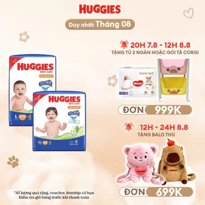 Tã quần Huggies Skincare tràm trà Mega Jumbo M102+4/L100+4/XL84+4/XXL76+4 hoalinh-homeshop