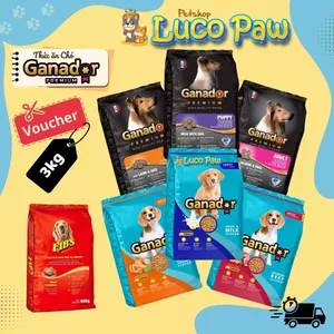 Thức ăn hạt Ganador - Fib's 3kg : Thức ăn hạt khô cho CHÓ Con & Trưởng Thành