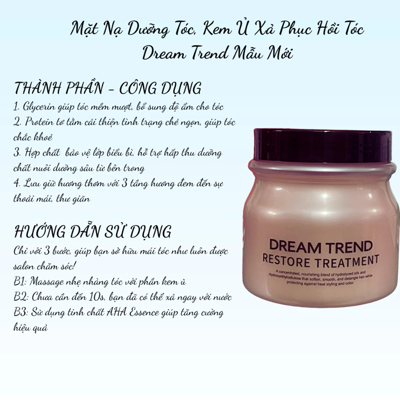 Mặt Nạ Ủ Dưỡng Tóc Hương Nước Hoa DREAM TREND Restore Treatment 250g