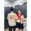 Áo thun yêu nước du lịch chất thun cotton Unisex form rộng tay lỡ in hình nón xinh Chất Cotton mềm mịn thoáng mát
