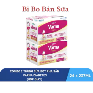 COMBO 2 Thùng 24 Hộp Sữa Bột Pha Sẵn Värna Diabetes Hộp Giấy 237ml - [Ổn Định Đường Huyết]