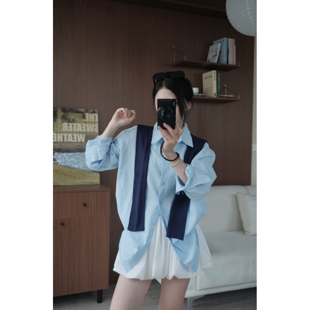 (Loại đẹp) Khăn choàng chất dày dặn thun nỉ phối nhiều kiểu 7 màu Nữ the.sweaterweather TSW