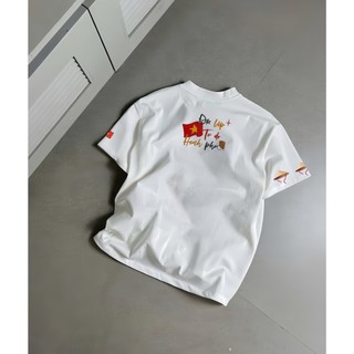 Áo Thun Nữ In Cô Gái Cờ Đỏ Sao Vàng Cao Cấp CHEPOL Unisex 100% Cotton Thoáng Mát,Thấm Hút,Cổ Tròn Form Oversize CP_12490