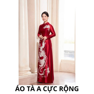Áo dài bà sui màu đỏ thêu họa tiết Phượng Hoàng đính kết thủ công cổ truyền thống tay dài 2026
