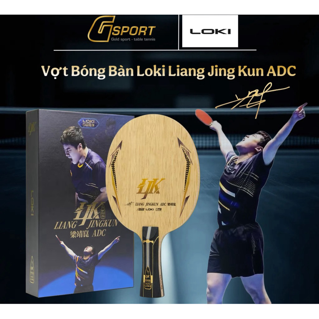 Vợt Bóng Bàn LOKI Liang Jing Kun ADC Chính Hãng – Cốt Vợt 5 + 2 Lớp ...