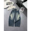Quần jeans suông cut out phối màu