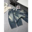 Quần jeans suông cut out phối màu