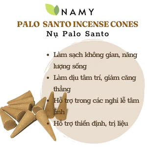 Nụ Palo Santo - Hương nụ Gỗ Trắc Xanh (PaloSanto incense cones) -Thảo mộc thanh tẩy
