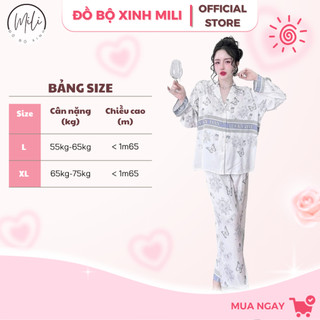 ĐỒ BỘ PIJAMA FORM RỘNG. TAY DÀI CỔ VUÔNG. Cổ Áo Vuông Nhọn. Quần Dài Có Túi. Lụa Latin Cao Cấp.