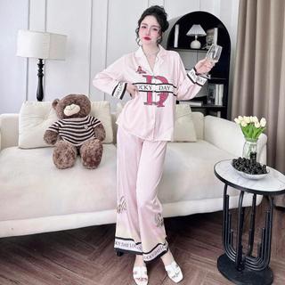 ĐỒ BỘ PIJAMA FORM RỘNG. TAY DÀI CỔ VUÔNG. Cổ Áo Vuông Nhọn. Quần Dài Có Túi. Lụa Latin Cao Cấp.