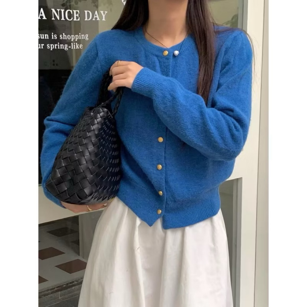 Áo Len Cdg dài tay cúc đồng Hàng QC chuẩn TAG “EGG” A013