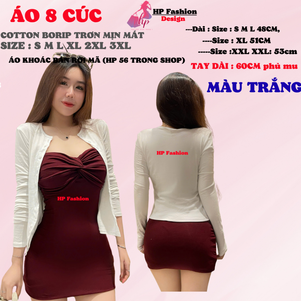 Áo khoác cardigan dáng dài  chiết eo ôm bó body basic áo phối kiểu mặc bên ngoài bên trong đều được HP56 8 cúc