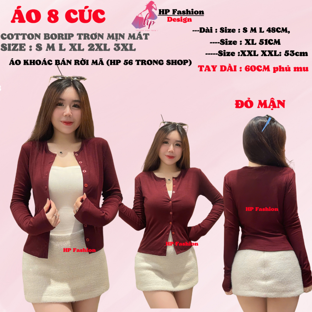 Áo khoác cardigan dáng dài  chiết eo ôm bó body basic áo phối kiểu mặc bên ngoài bên trong đều được HP56 8 cúc