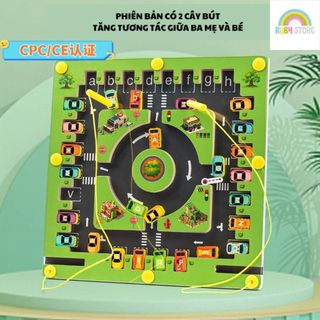 Đồ chơi trí tuệ - Đồ chơi giáo dục - Đồ chơi Quản Lý Bãi Xe, kích thước 30cm x 30cm
