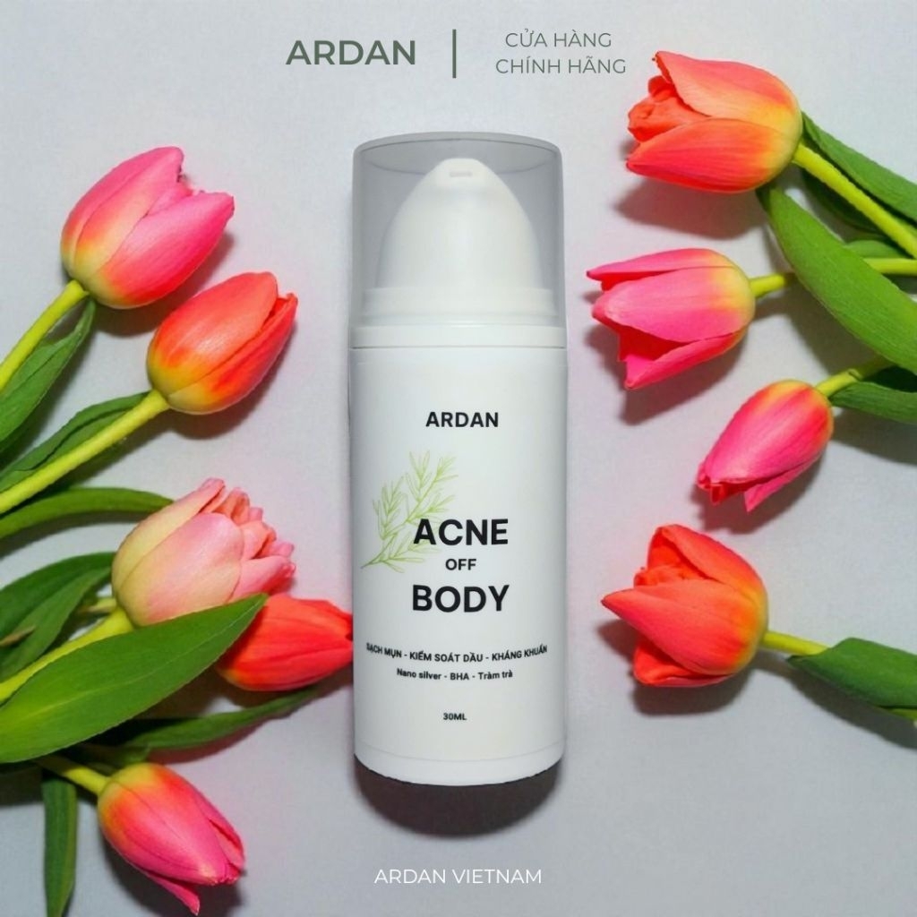 Gel ACNE OFF BODY ARDAN 20ml - Sạch Mụn Lưng, Mụn Cơ Thể, Tự Tin Khoe Body