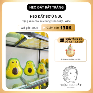 Heo Đất Bát Tràng Hình Quả Bơ Ú Nuu – Tiết Kiệm & Trang Trí Bàn Học Cực Xinh