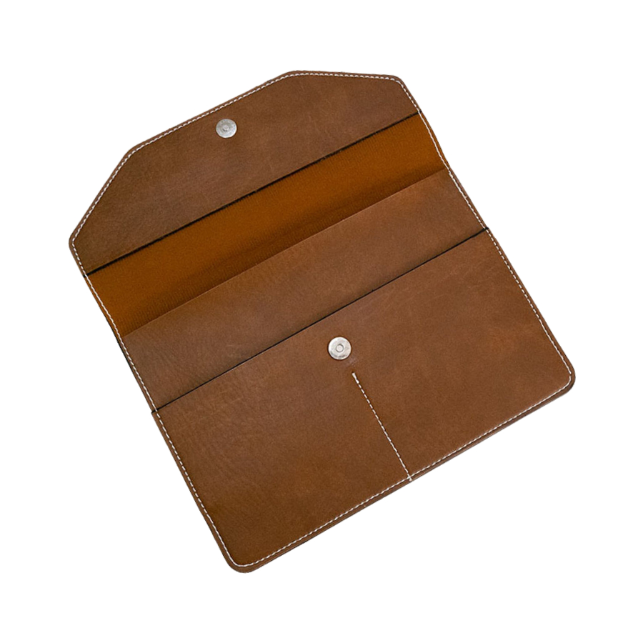 (Hỗ Trợ Dập Logo Hãng) Ví Da Đựng Giấy Tờ Xe Ô Tô Kích Thước Lớn 17cm x 24cm - SBH-VD02 - Nâu Đậm