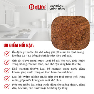 Hạt Birm Việt lọc sắt, mangan, phèn, vật liệu lọc nước giếng khoan (Bao 25kg)