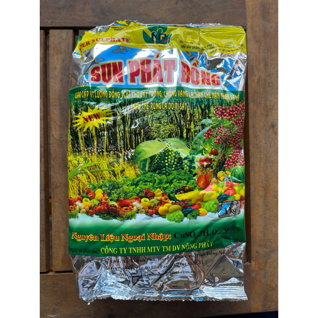 Đồng sun phát ( CuSO4) 99% pha booc đô -Đồng nguyên chất Tẩy rong rêu, phòng nấm bệnh- Gói 1kg