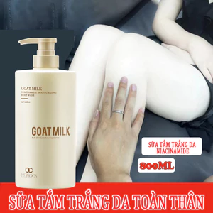 Sữa tắm trắng da Tắm trắng body Sữa tắm dê 800ml Dưỡng ẩm làm sáng da mềm mịn chăm sóc da toàn thân hương thơm lưu lâu