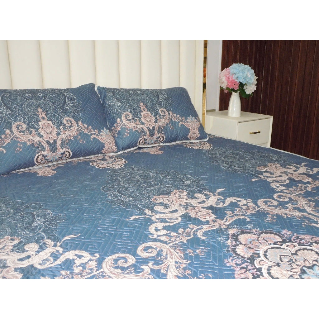 Bộ ga gối 3 món cotton Hàn Quốc trần bông , set 3 món ga gối trần bông bo chun cotton dày dặn mềm mại thoáng khí