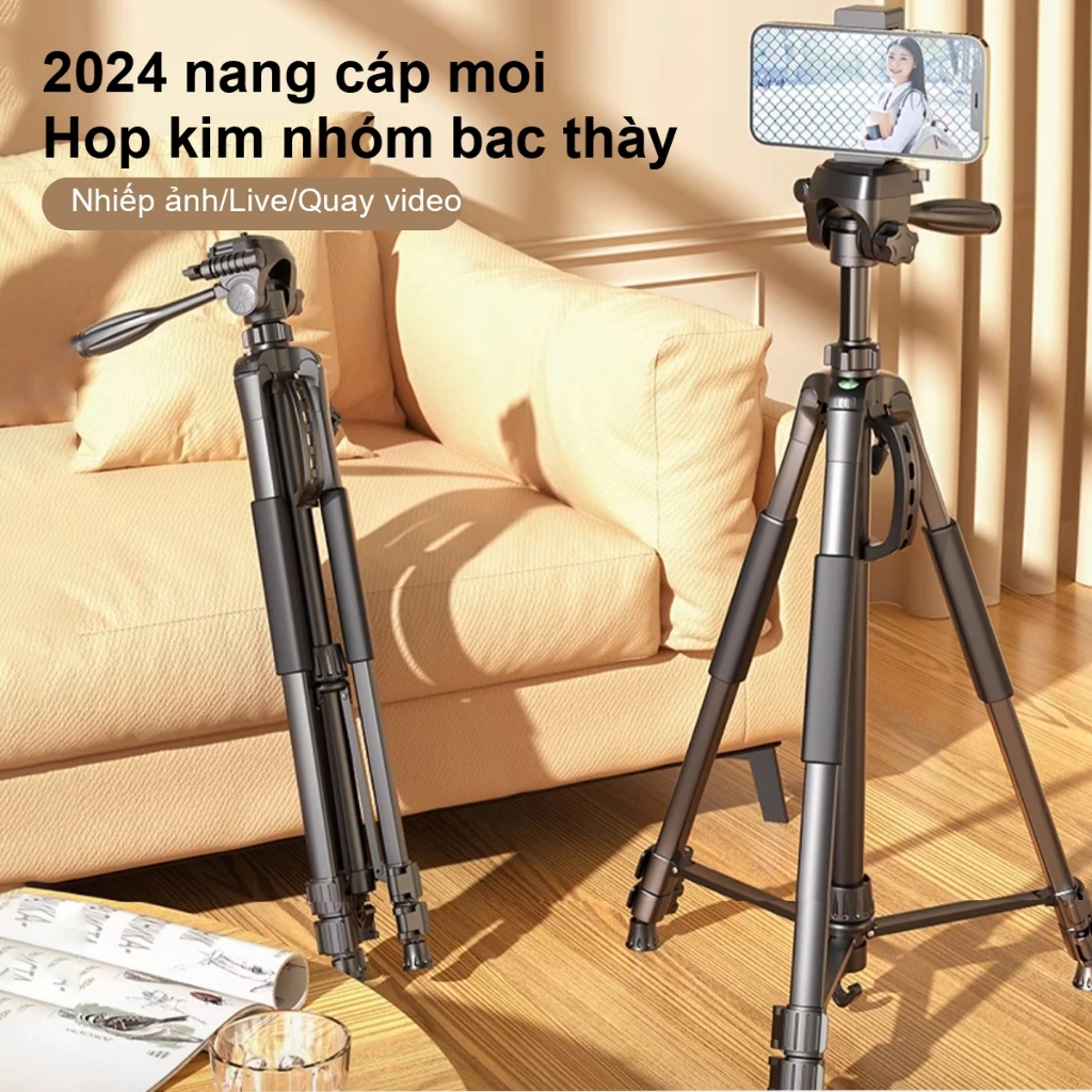 Chân Quay Máy Ảnh Điện Thoại Tripod 360° - Kích Thước 61-182cm | Shopee ...