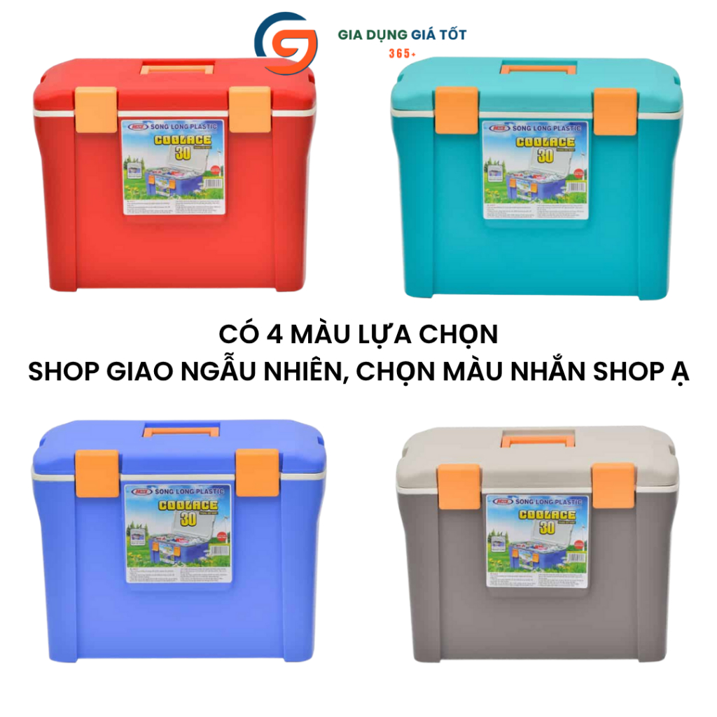 Thùng đá giữ nhiệt Song Long 30L - thùng đựng đá, nước lạnh cho quán ăn, du lịch, cắm trại