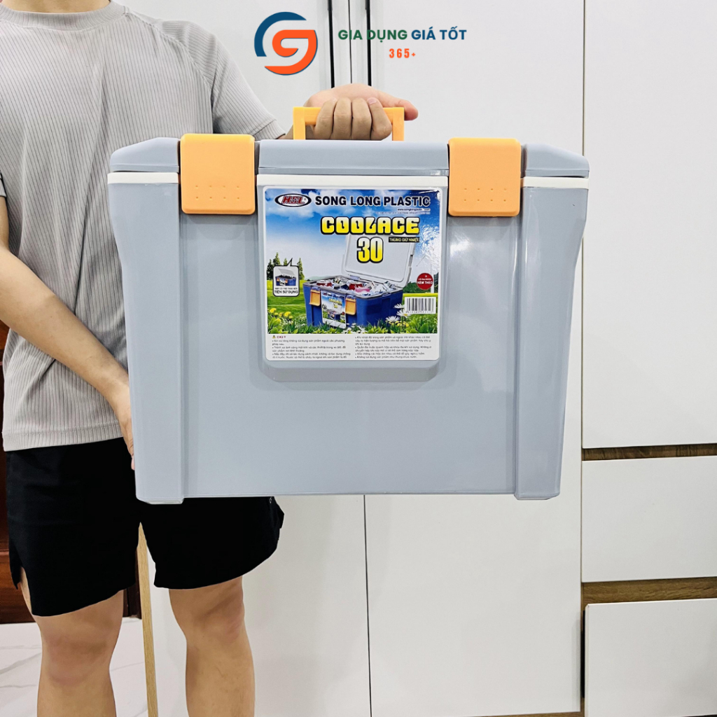 Thùng đá giữ nhiệt Song Long 30L - thùng đựng đá, nước lạnh cho quán ăn, du lịch, cắm trại