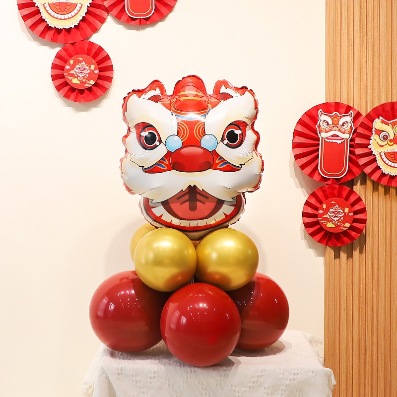 Bóng mặt lân sư tử trang trí trung thu, lễ tết, khai trương, sự kiện - Kem Shop K27