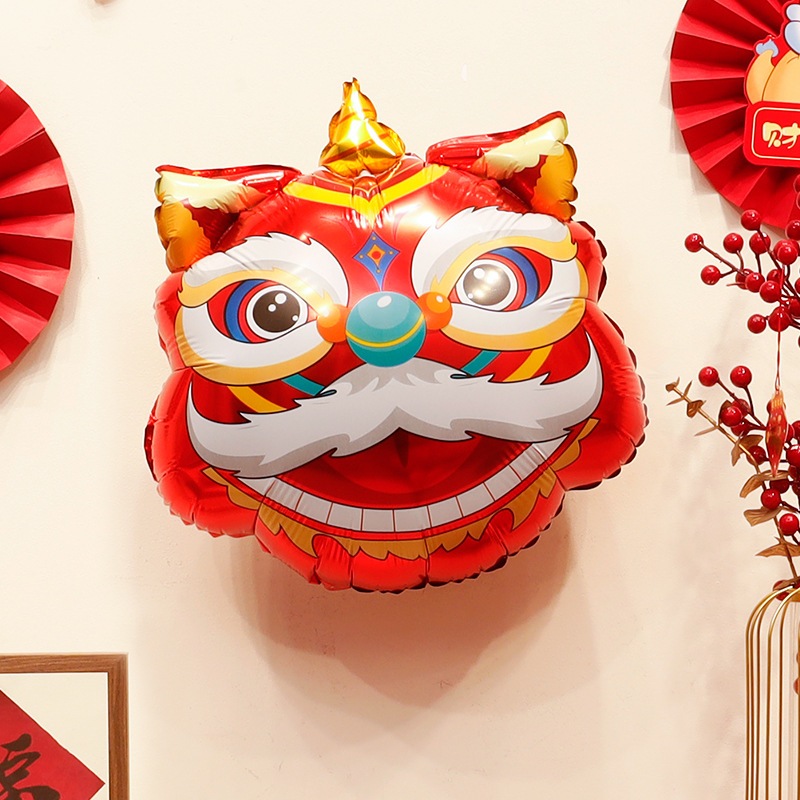 Bóng mặt lân sư tử trang trí trung thu, lễ tết, khai trương, sự kiện - Kem Shop K27