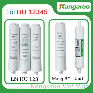Combo 5 Lõi Lọc 12345 HU Kangaroo Dành Cho Model Máy KG100HU, KG100HU+, KG100MED, KG100EED, KG-Y1MED, KG400HU