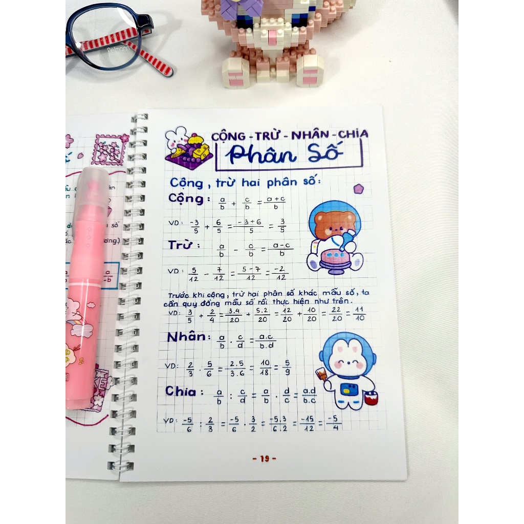 Sketchnote Sổ tay học giỏi Toán 6, sổ tay tổng hợp đầy đủ kiến thức môn Toán 6