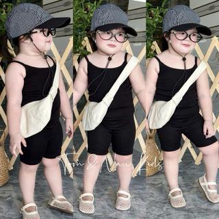 S222-Set áo dây phối quần leggin đùi cho bé gái size từ 9-34Kg