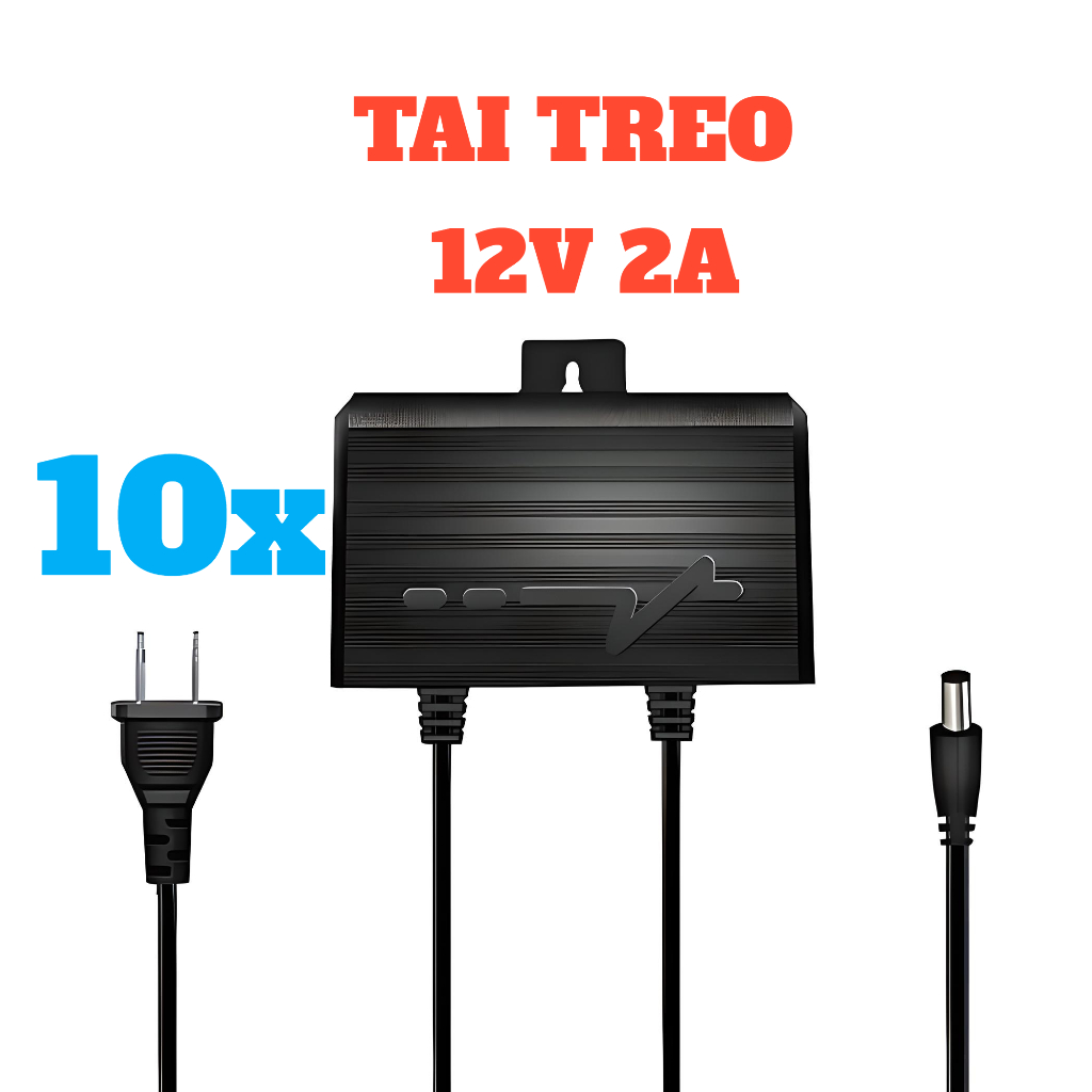 [ Combo 10 ] Nguồn 12V 2A tai treo, Adapter Cho Camera