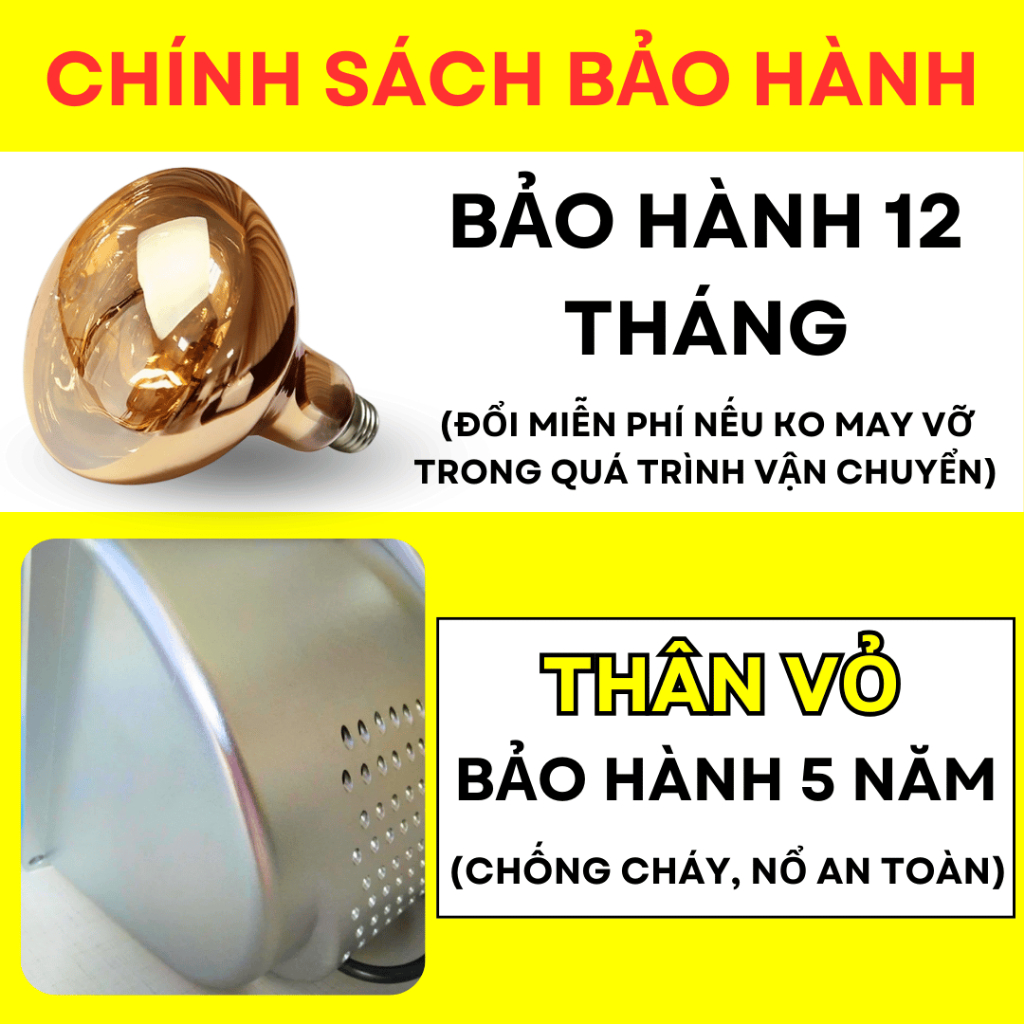 Đèn sưởi nhà tắm 2 bóng, 3 bóng Chefman công suất 825W làm ấm tức thì chỉ sau 5s - Bảo hành 5 năm