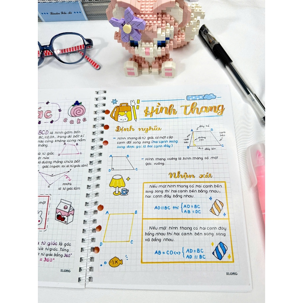 Sketchnote Sổ tay học giỏi Toán 8, sổ tay tổng hợp đầy đủ kiến thức môn Toán 8