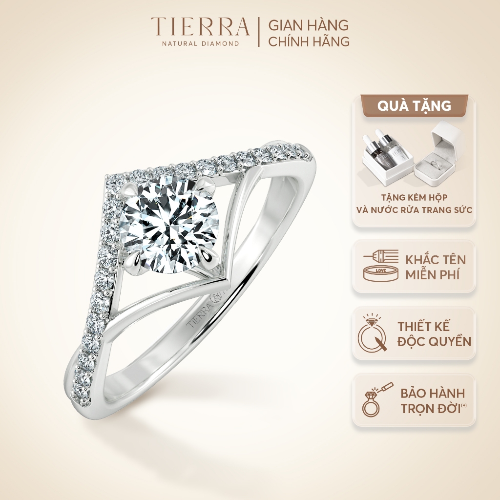 [CHAT TRƯỚC KHI ĐẶT] Nhẫn Cầu Hôn Tiny Tierra NCH1709 Vàng 14K 18K, Tấm CZ, Thiết Kế Sang Trọng & Thời Thượng