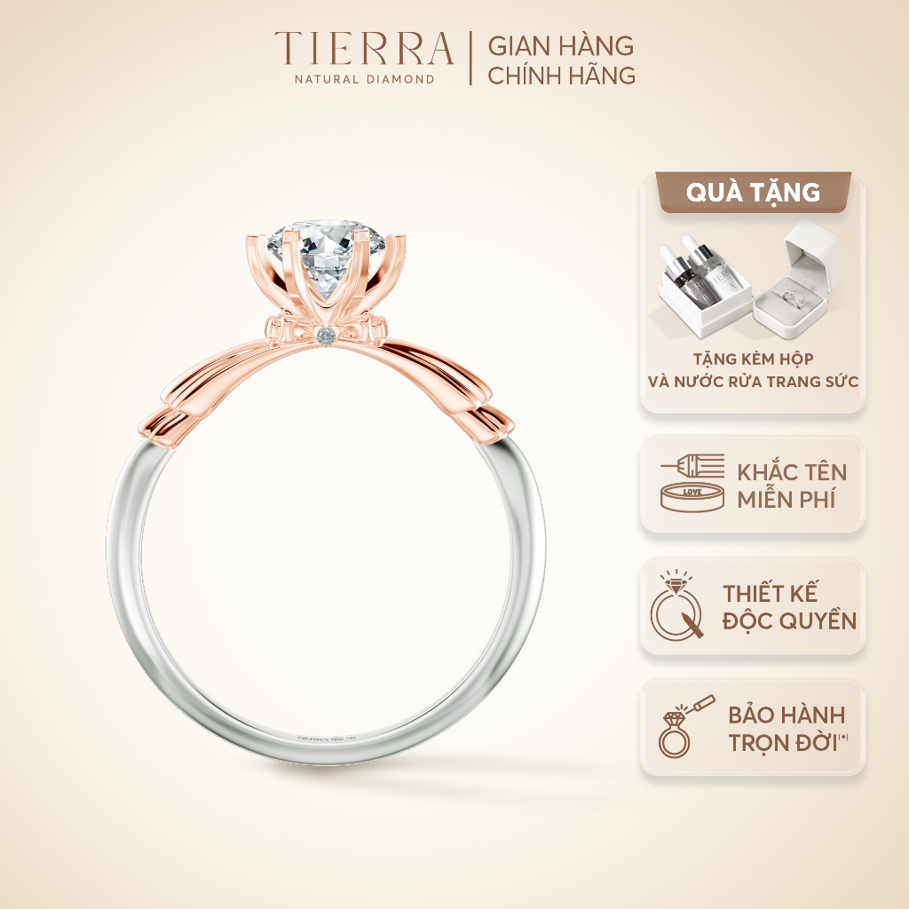 [CHAT TRƯỚC KHI ĐẶT] Nhẫn Cầu Hôn TIerra Organza Princess NCH1319 Vàng 14K 18K Tấm CZ / KC Nhẫn Hẹn Ước Dành Cho Cặp Đôi