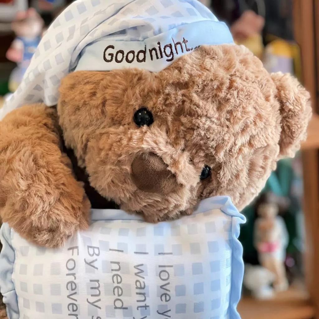 Gấu bông teddy ôm gối ngủ dễ thương, Thú nhồi bông teddy đồ ngủ lồng cừu cao cấp làm quà tặng sinh nhật hay gấu ôm ngủ