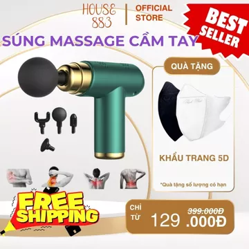 Máy Massage Cầm Tay Mini, Máy Massage, Súng Massage Cầm Tay Mini Toàn Thân 6 Cấp Độ Chuyên Sâu Đa Năng.