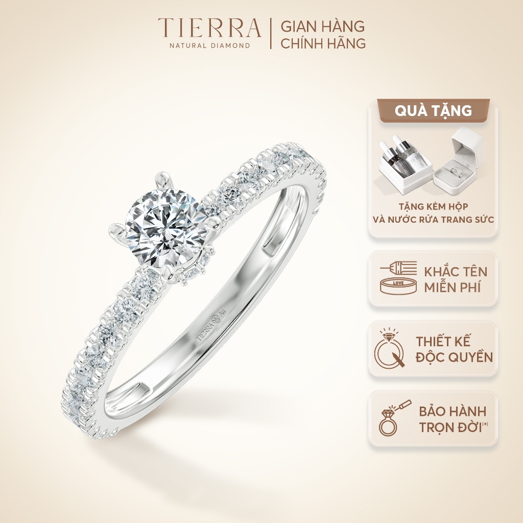 [CHAT TRƯỚC KHI ĐẶT] Nhẫn Cầu Hôn Tierra Tiny Lovely NCH1304 Vàng 14K 18K Phong Cách Cổ Điển Sang Trọng