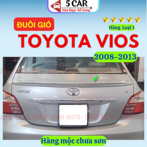 Đuôi gió liền cốp xe Toyota Vios 2008- 2009- 2010- 2011- 2012- 2013 hàng mộc chưa sơn