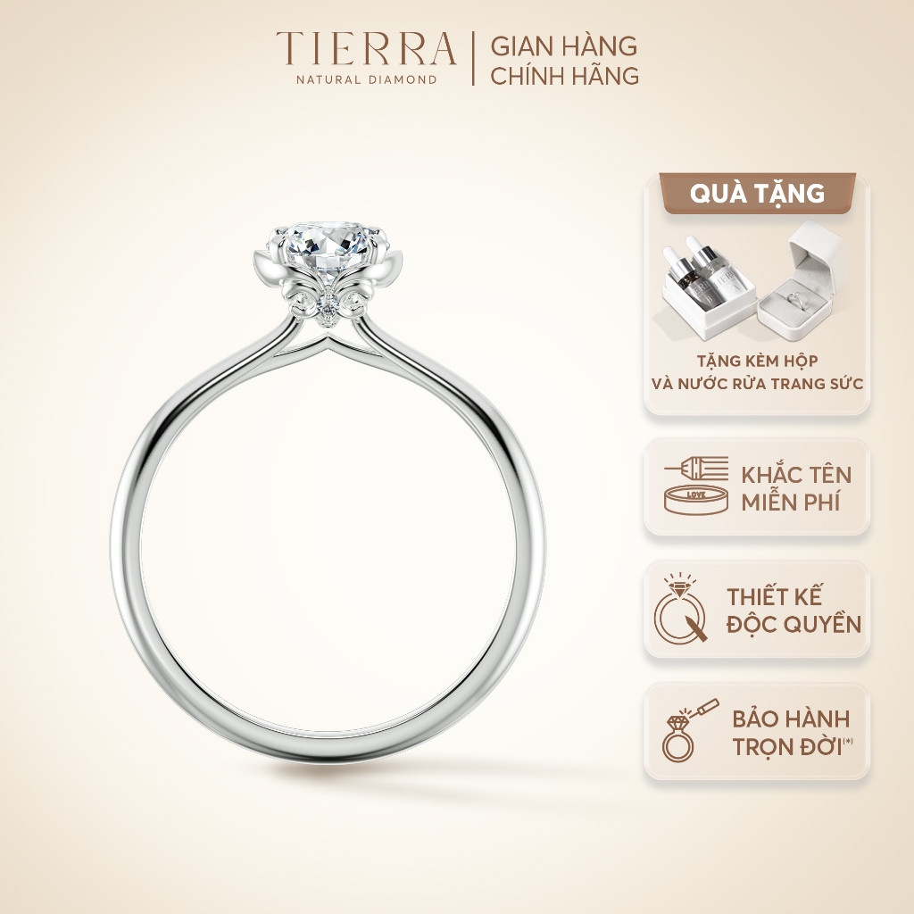 [CHAT TRƯỚC KHI ĐẶT] Nhẫn Cầu Hôn Tierra Pansy NCH1906 Vàng 14K 18K, Thiết Kế Từ Những Cánh Hoa Pansy Nhẹ Nhàng