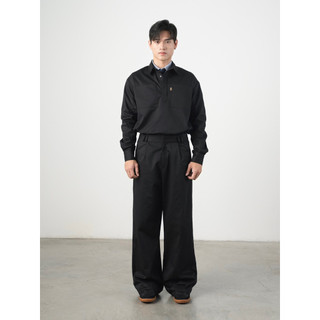 Quần Khaki độ dày vừa, form rộng nam nữ Hesheal Blackdecay Pant