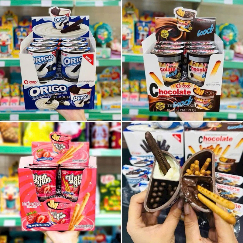 Bánh Que Chấm Chocolate 40g [1 Thùng 12 hộp]