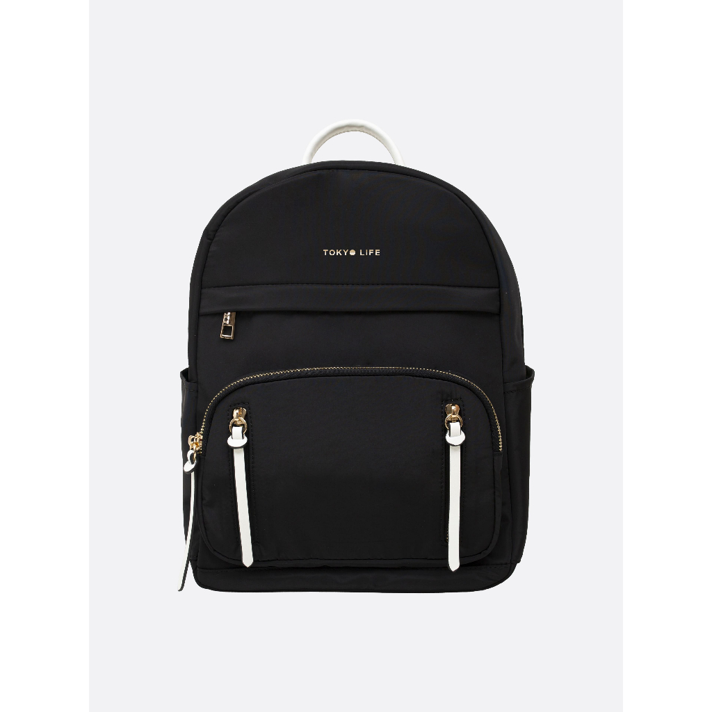 Balo đi học basic TOKYOLIFE chống nước chống thấm siêu nhẹ phong cách thời trang 40001933 (24x16x33cm)