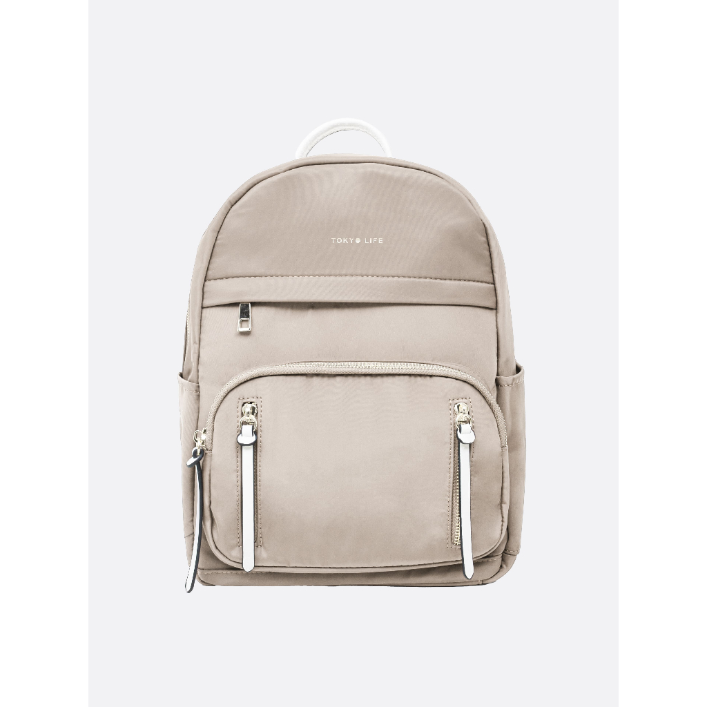 Balo đi học basic TOKYOLIFE chống nước chống thấm siêu nhẹ phong cách thời trang 40001933 (24x16x33cm)